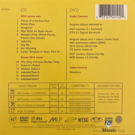King Crimson - Three Of A Perfect Pair (2016) DVD-A